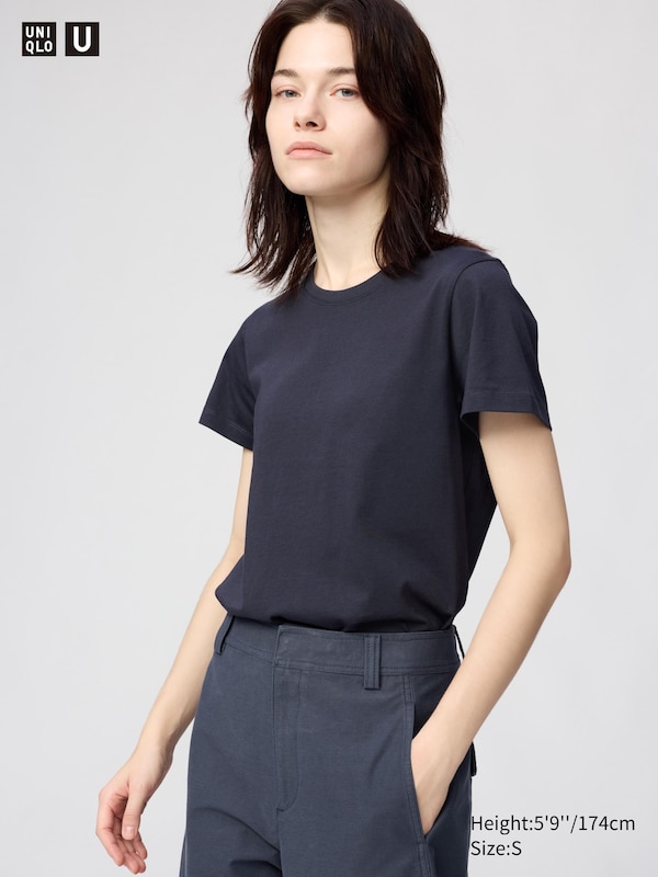 

Футболка из 100% хлопка Supima Uniqlo, 69 navy, Синий, Футболка из 100% хлопка Supima Uniqlo, 69 navy