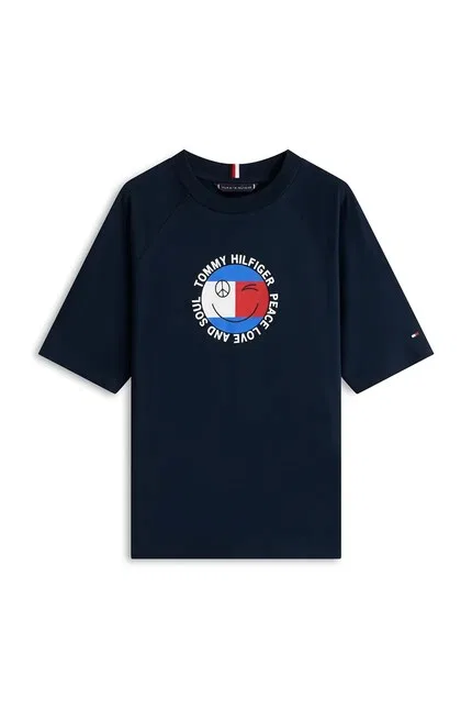 Футболка детская с принтом Tommy Hilfiger, синий — фото 2