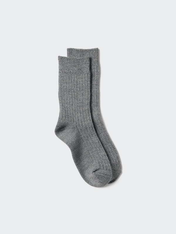 Носки Heattech в рубчик Uniqlo, 07 grey