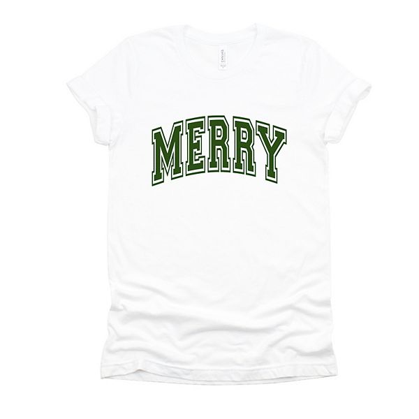 

Футболка Merry varsity с толстым контуром Simply Sage Market, White