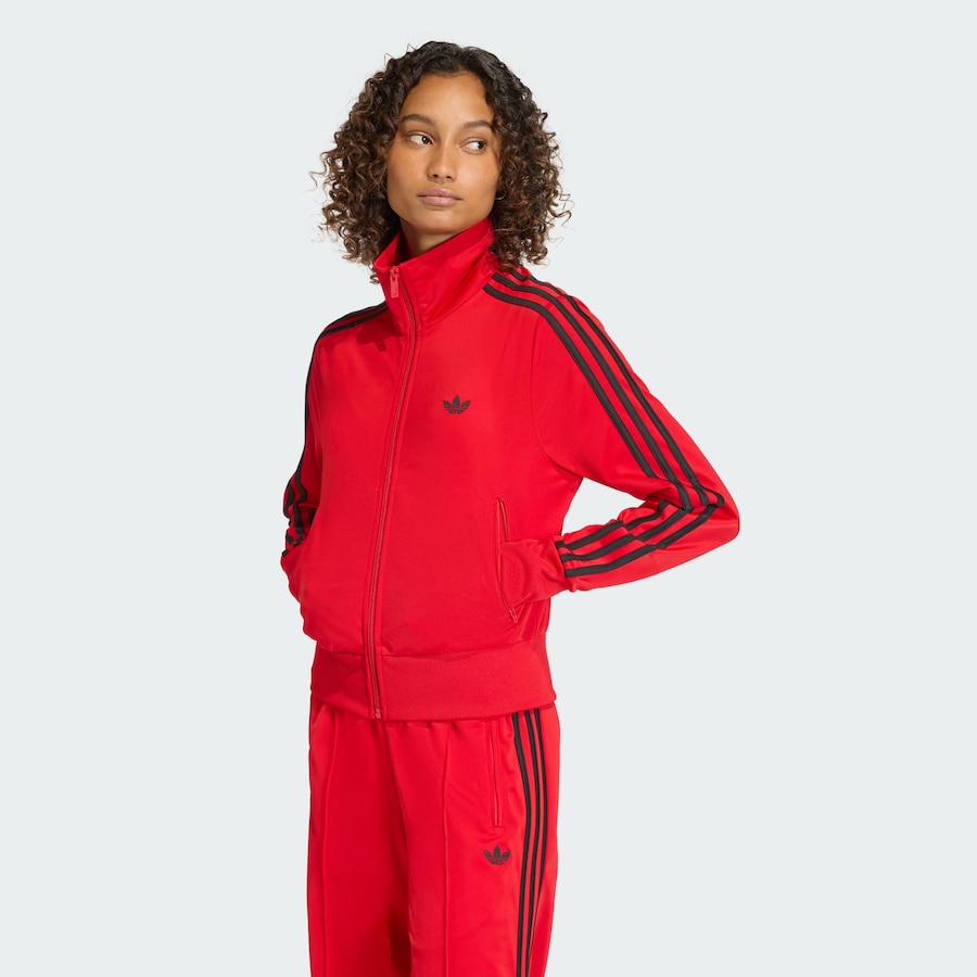 Толстовка с капюшоном на молнии ADIDAS ORIGINALS Firebird Classic, ярко-красный — фото 2