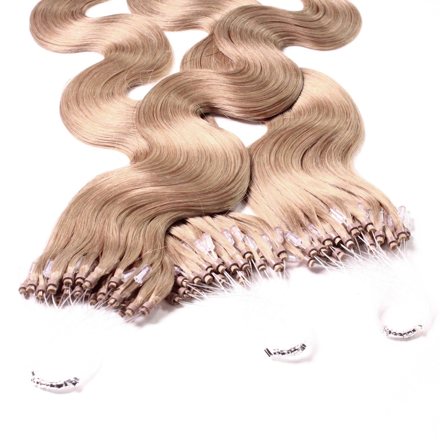 

Накладные волосы microring extensions echthaar #8/01 hellblond natur-asch 0.5g Hair2Heart, 60cm, количество 25 шт.
