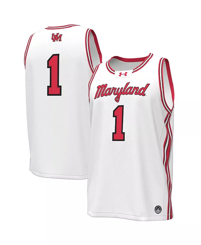

Мужская баскетбольная майка-реплика #1 Maryland Terrapins Under Armour, белый
