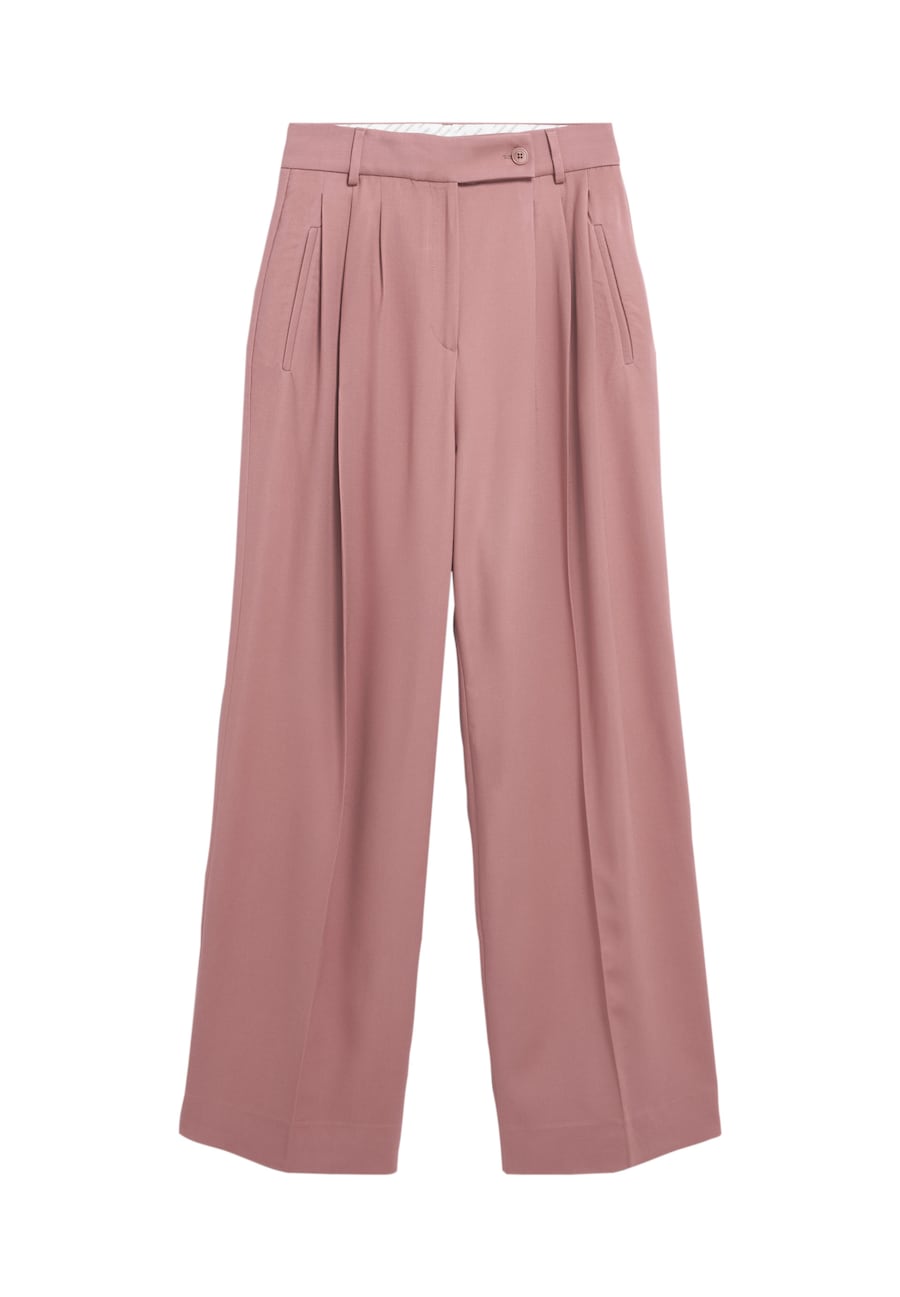 

Широкие брюки со складками спереди ARMEDANGELS Kaayua, малиновый