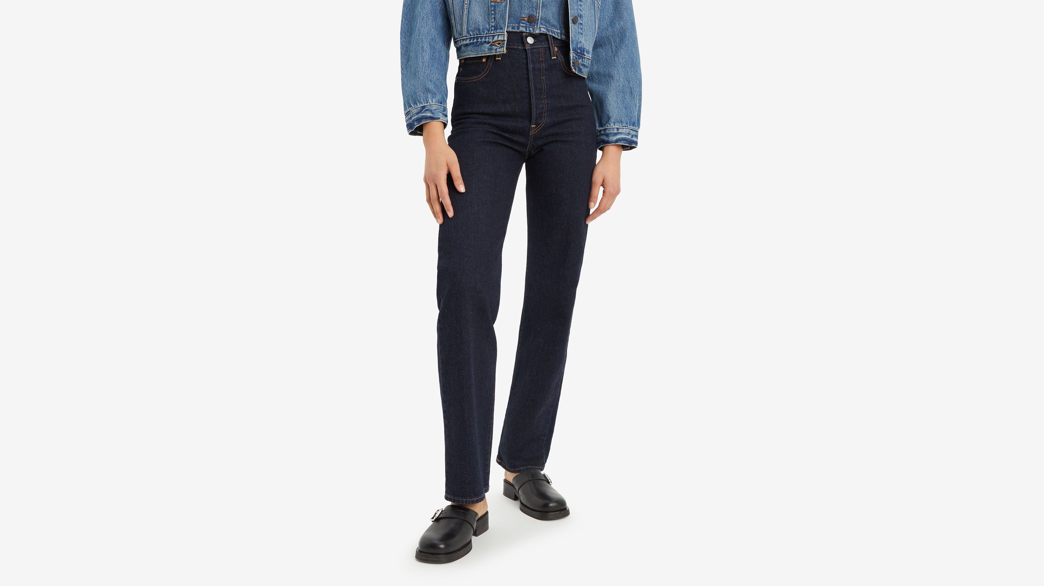 Джинсы женские Ribcage Full Long Levi's, Small Course - Dark Wash — фото 2