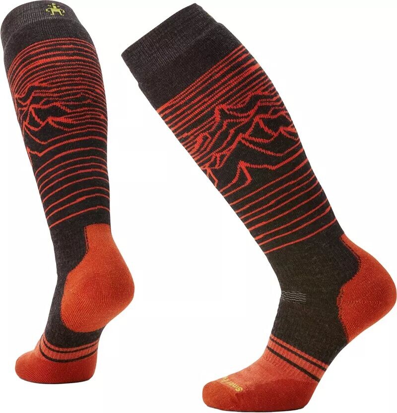

Носки Smartwool для сноуборда с полной подушкой и узором Iguchi поверх икр