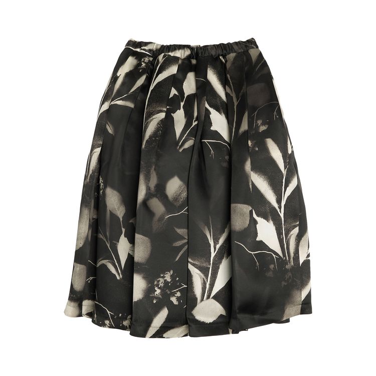 

Юбка Comme des Garçons Silk Print Skirt 'Black/Off White', черный