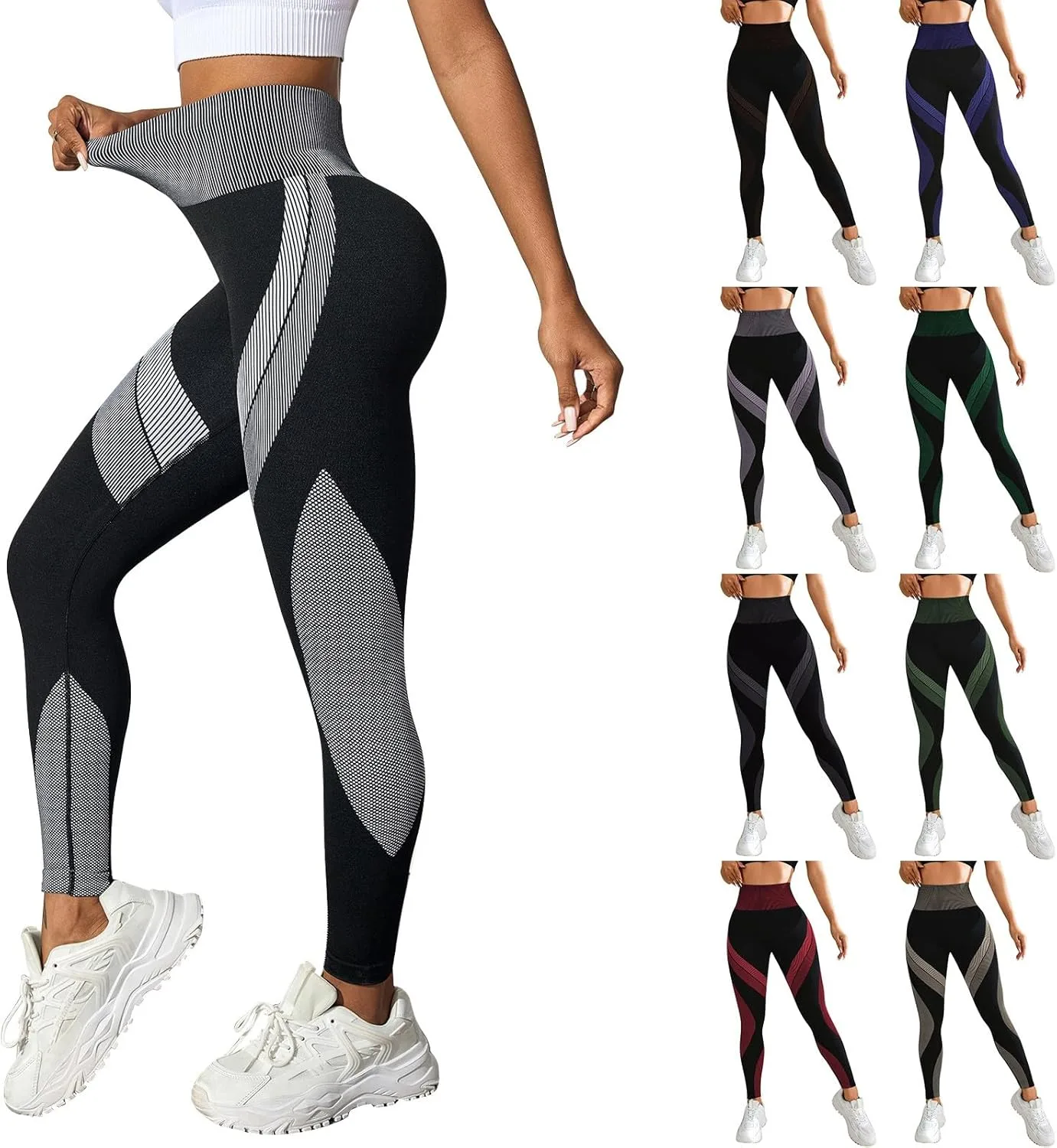 

Антицеллюлитные компрессионные леггинсы 3D для женщин с эффектом лифтинга и поддержки живота HJYUZP