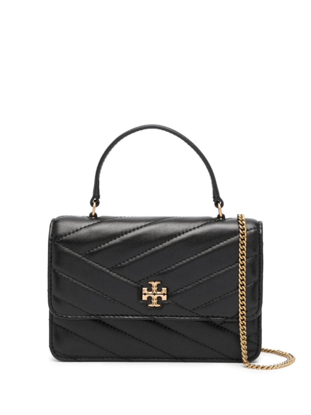 

Стеганая сумка на плечо Double T Tory Burch, черный