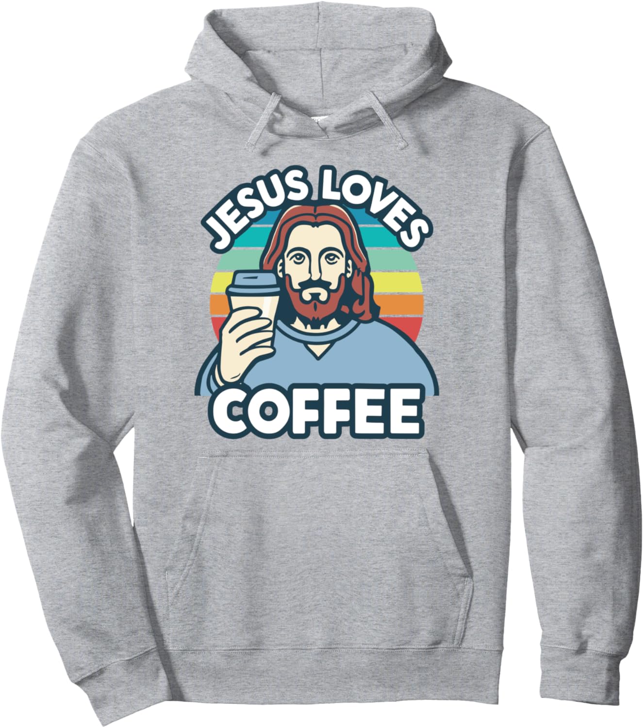 

Иисус любит кофе, Библия, Кофеин, Эспрессо, Религиозное утро, Толстовка Coffee Jesus Apparel, серый