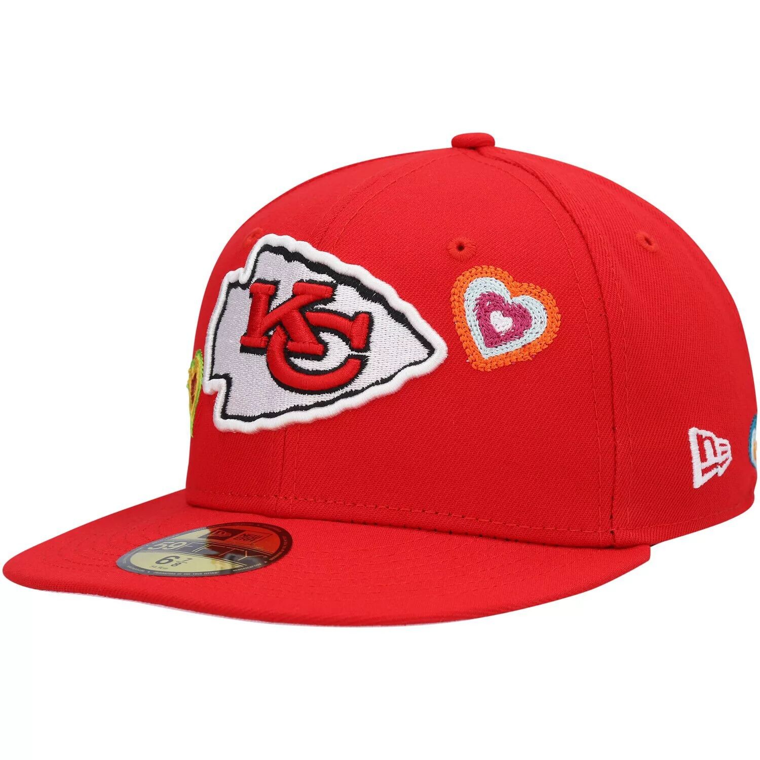 

Мужская облегающая шляпа New Era Red Kansas City Chiefs Chain Stitch Heart 59FIFTY