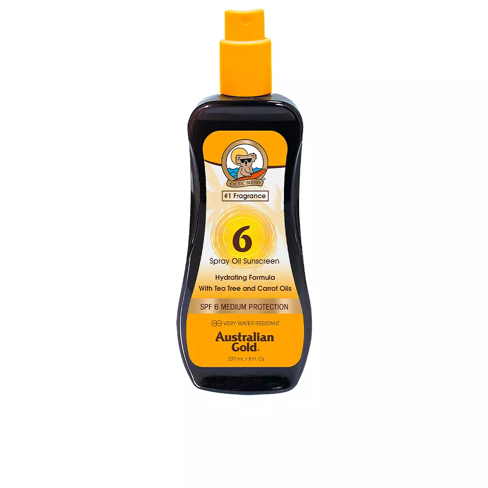 

Солнцезащитный крем Spray Oil Sunscreen Carrot Formula Spf6 Australian Gold, 237 мл