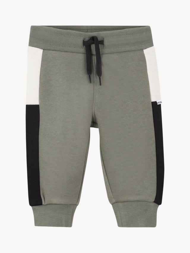 

Детские джоггеры с цветными блоками из хлопковой смеси HUGO BOSS, Green