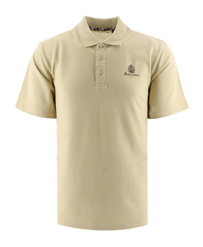 

Темно-Синяя рубашка поло пика Aquascutum, бежевый