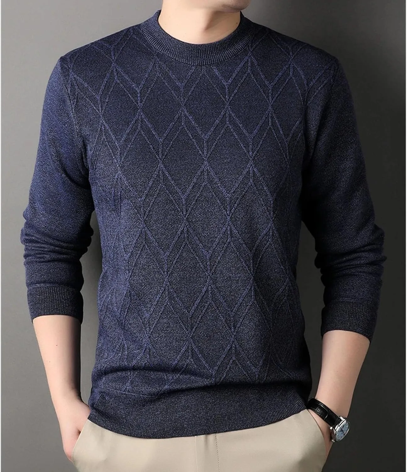 Толстовка мужская Solid Color Comfortable Casual Soft Thickened Added Velvet — фото 3