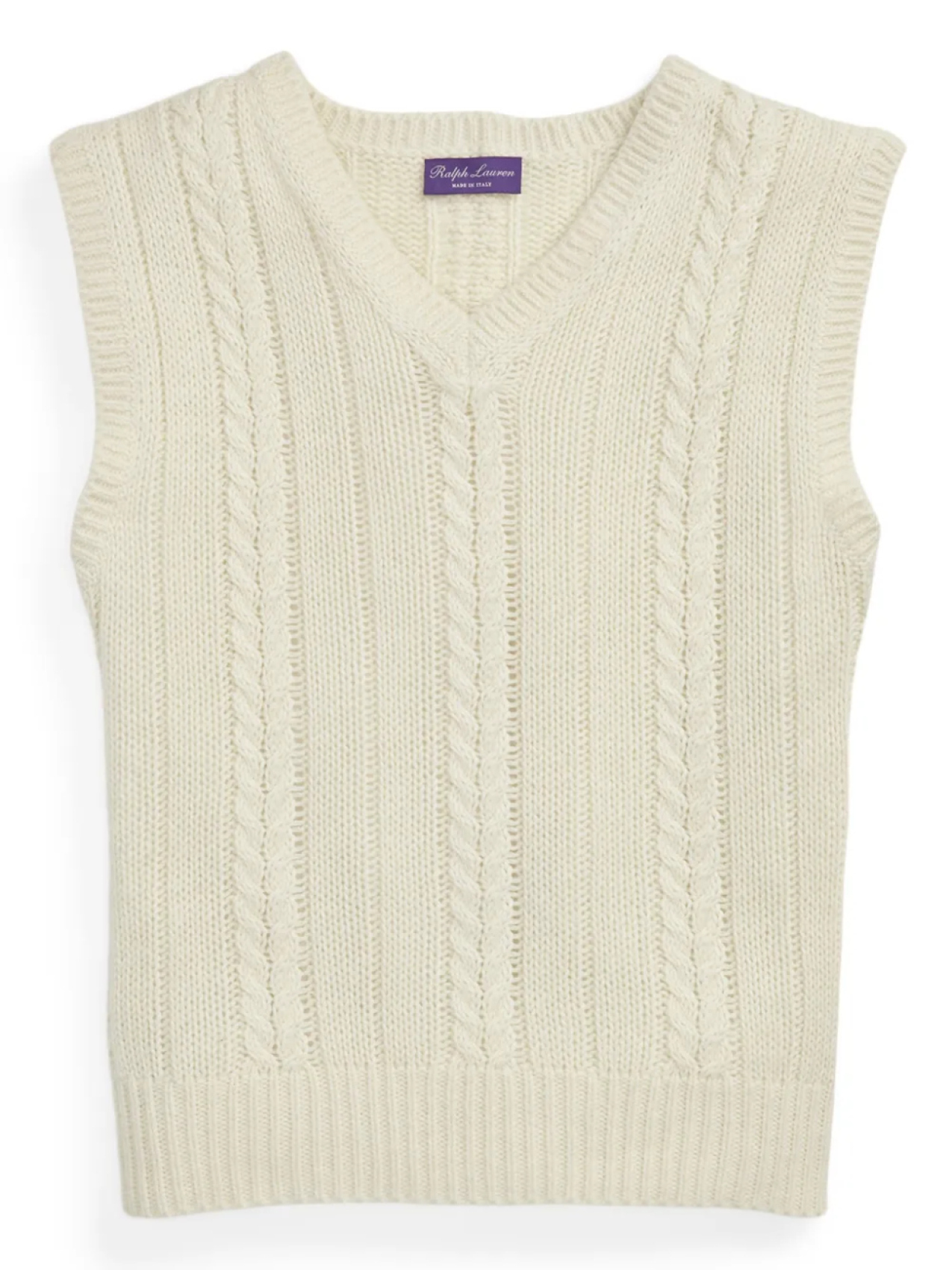 

Жилет фактурной вязки Ralph Lauren Purple Label, нейтральный