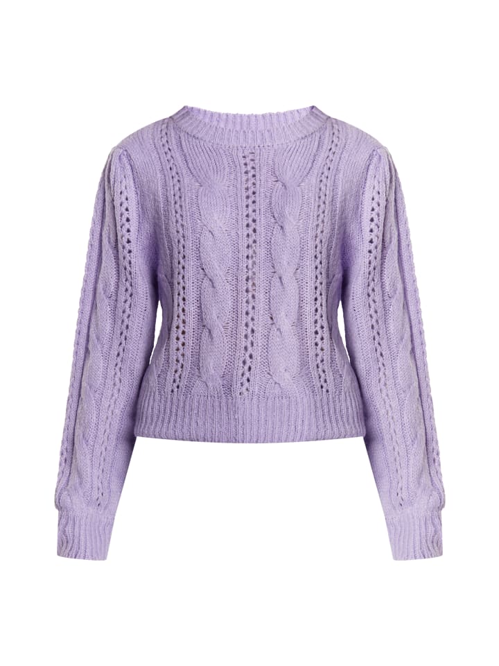 

Женский вязаный свитер фиолетового цвета myMo