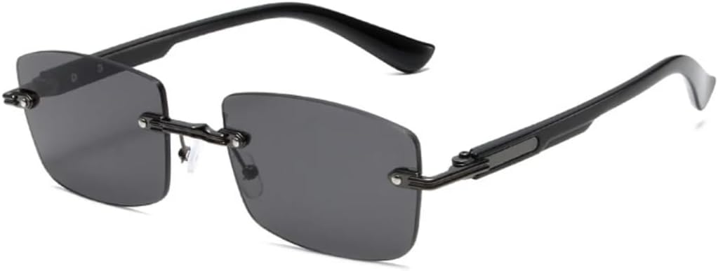 

Популярные модные женские солнцезащитные очки в винтажном стиле, без оправы, прозрачные, с градиентом, защита от УФ-излучения UV400; мужские солнцезащитные очки в стиле панк SZVVBKK, Gun Gray