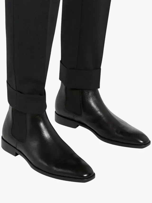 Челси ботинки из натуральной кожи с гибкой подошвой, черные Dune London — фото 2