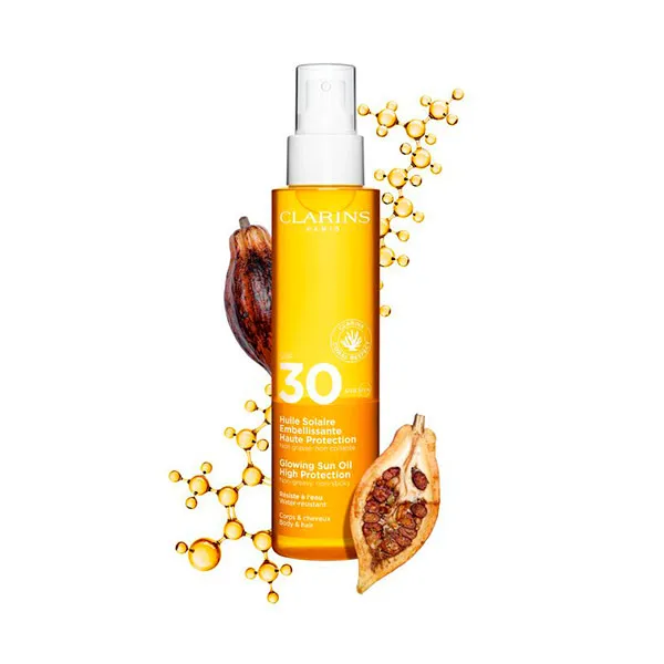 Сухое масло SPF30 Huile Solaire Embellissante Clarins, 150 ml — фото 2
