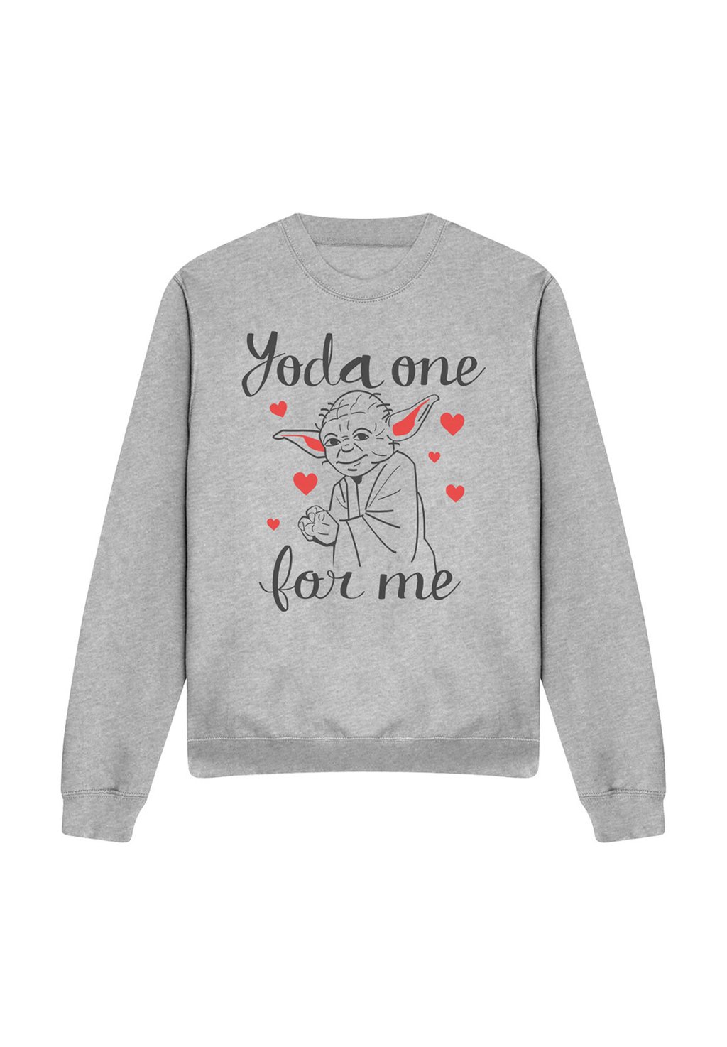 

Толстовка STAR WARS VALENTINE S DAY YODA ONE FOR ME PRINT Star Wars, серый