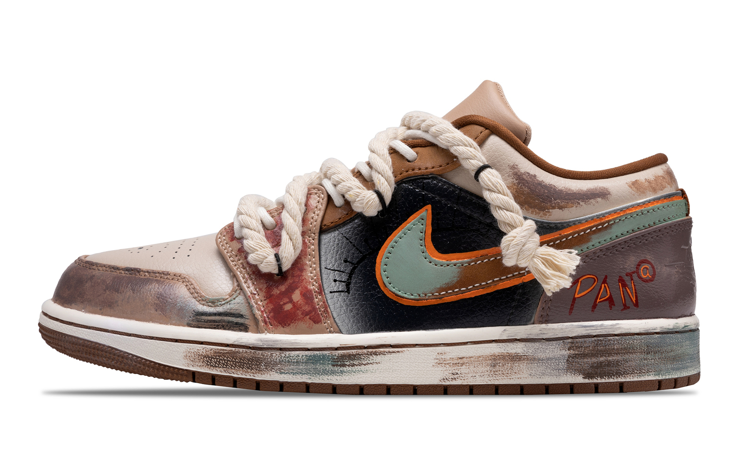 

Air 1 Противоскользящие Износостойкие Низкие Винтажные Баскетбольные Кроссовки Мужские Тёмно-Коричневые Jordan