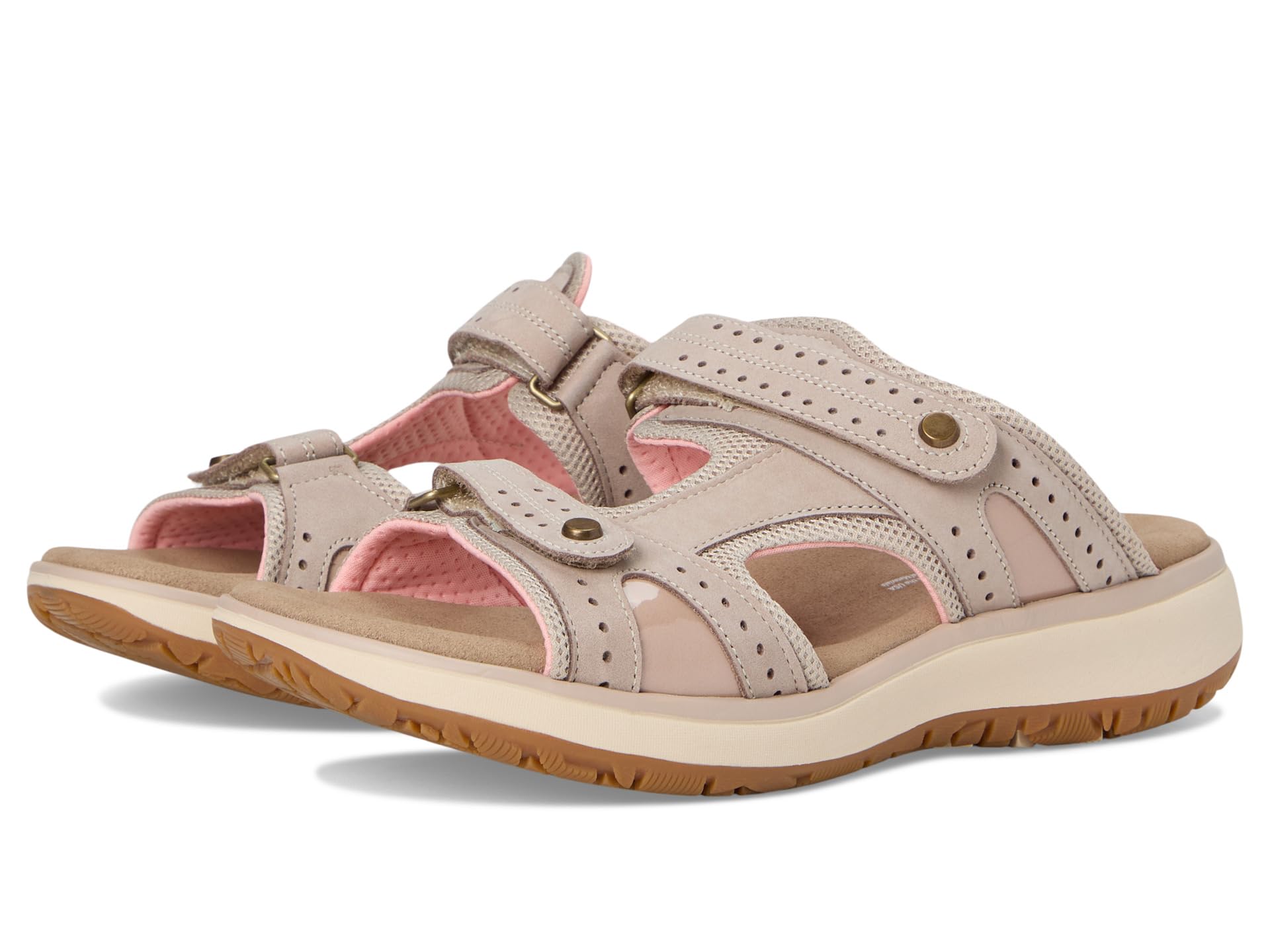 Сандалии SAS Embark Adjustable Comfort Sport Slide, цвет Taupe/Pink