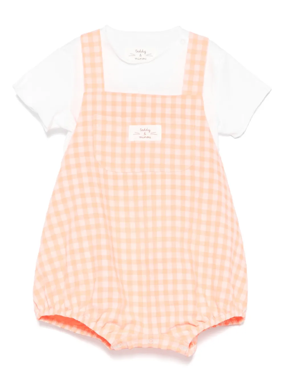 

Комбинезон в клетку TEDDY & MINOU, белый