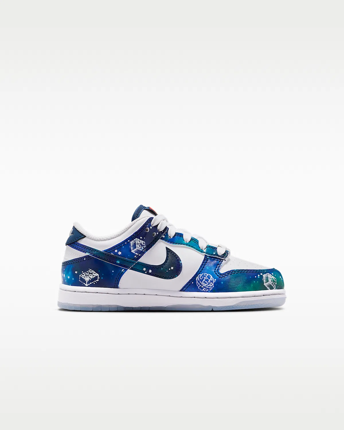 Кроссовки Nike Dunk Low x LEGO® Collection для малышей, White/Brave Blue/Metallic Platinum/Multi-Color — фото 3