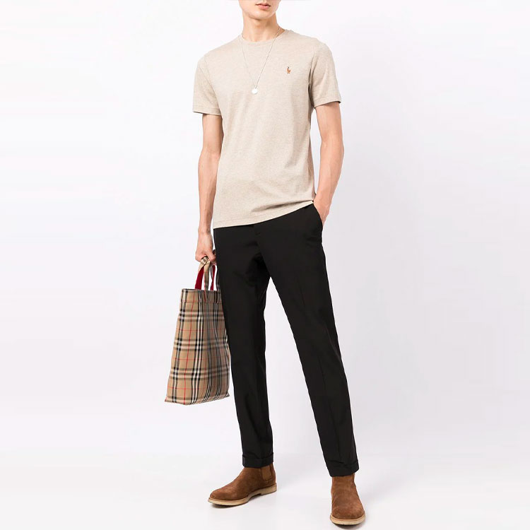 Футболка с вышивкой Polo Pony Polo Ralph Lauren, бежевый — фото 4