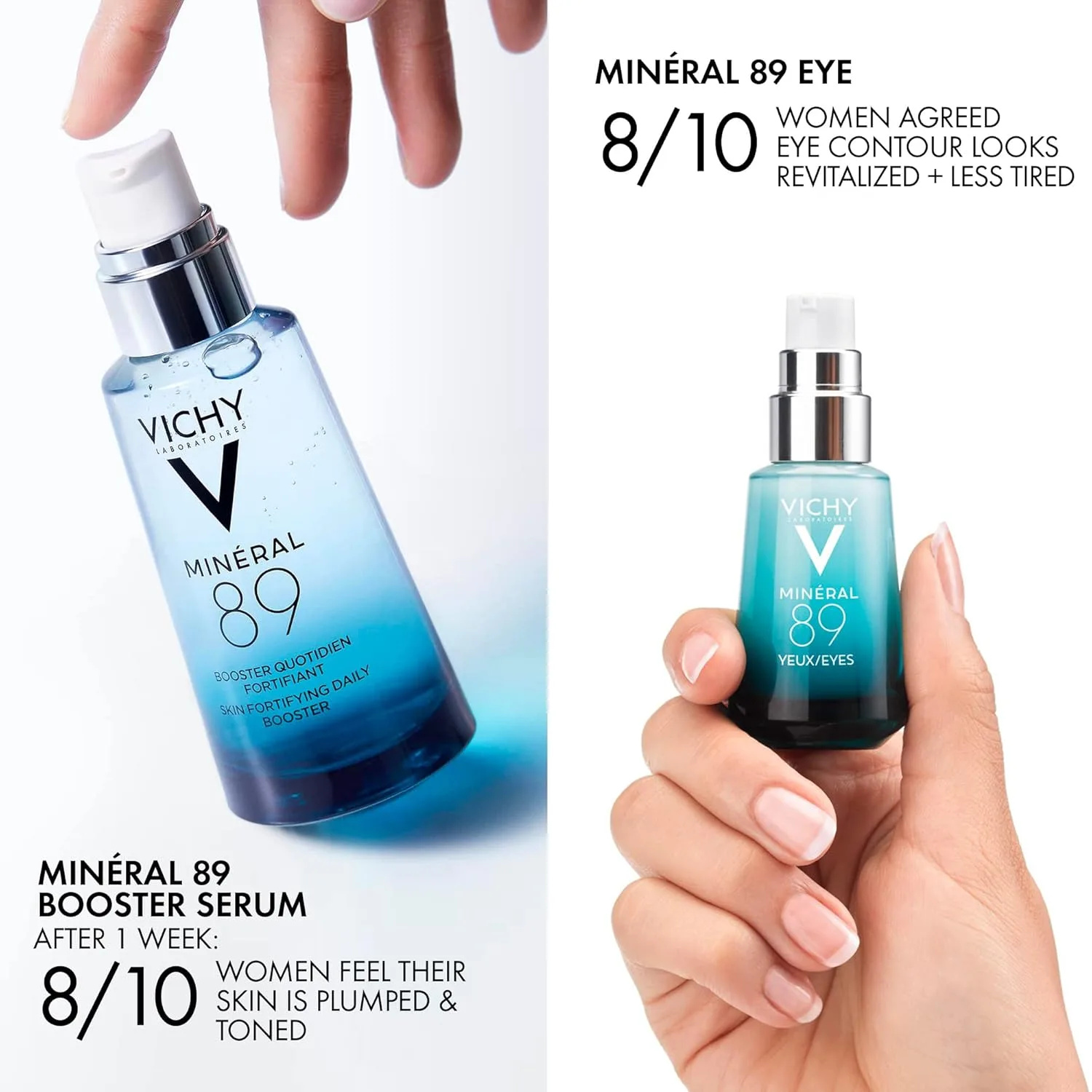 Набор Vichy — Mineral 89 Booster, сыворотка для лица с чистой гиалуроновой и полиглутаминовой кислотой для восстановления барьера кожи — фото 2