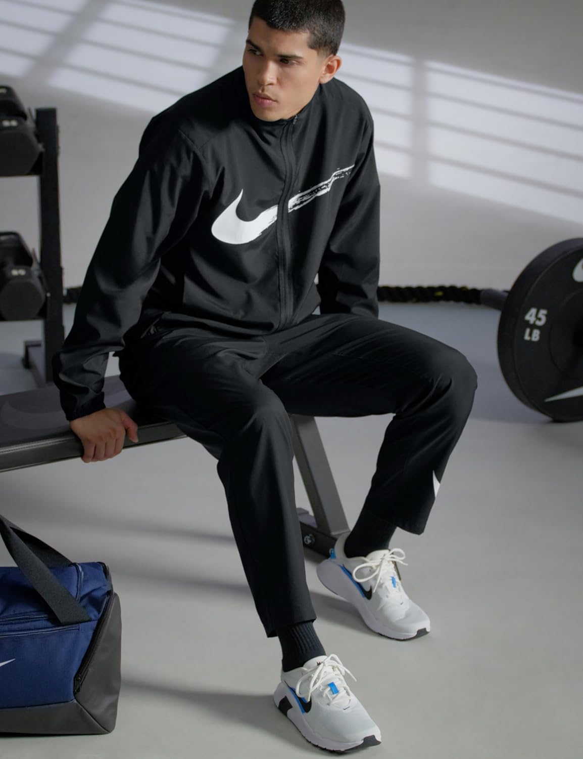 Мужские тренировочные кроссовки Nike Flex, белый/черный/синий — фото 2
