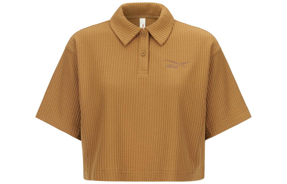 

Футболка поло женская коричневая Reebok