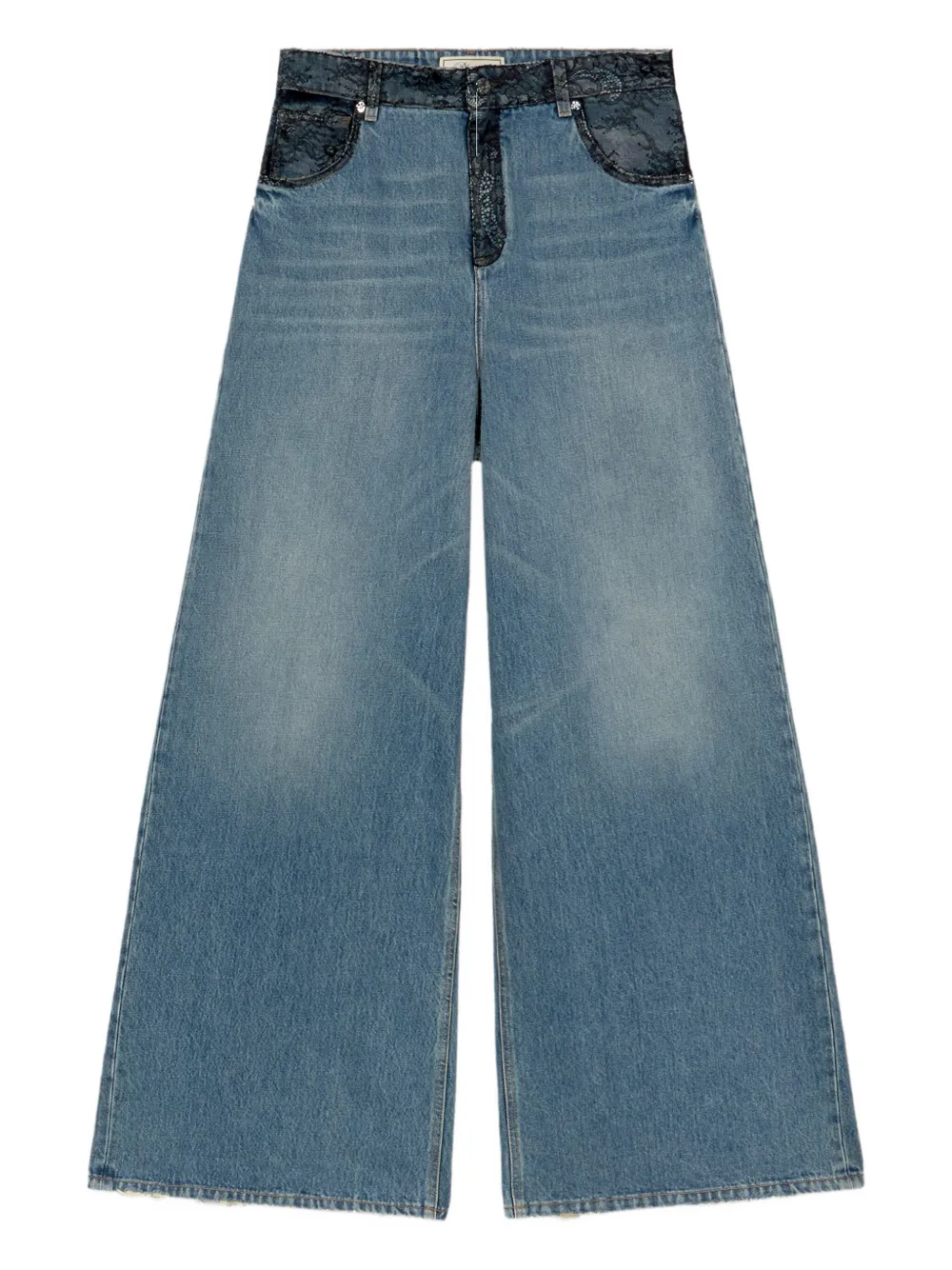 

Джинсы с кружевной отделкой BLUMARINE, синий