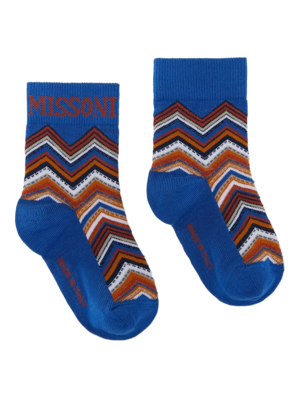 

Носки с зигзагообразным узором Missoni Kids, синий
