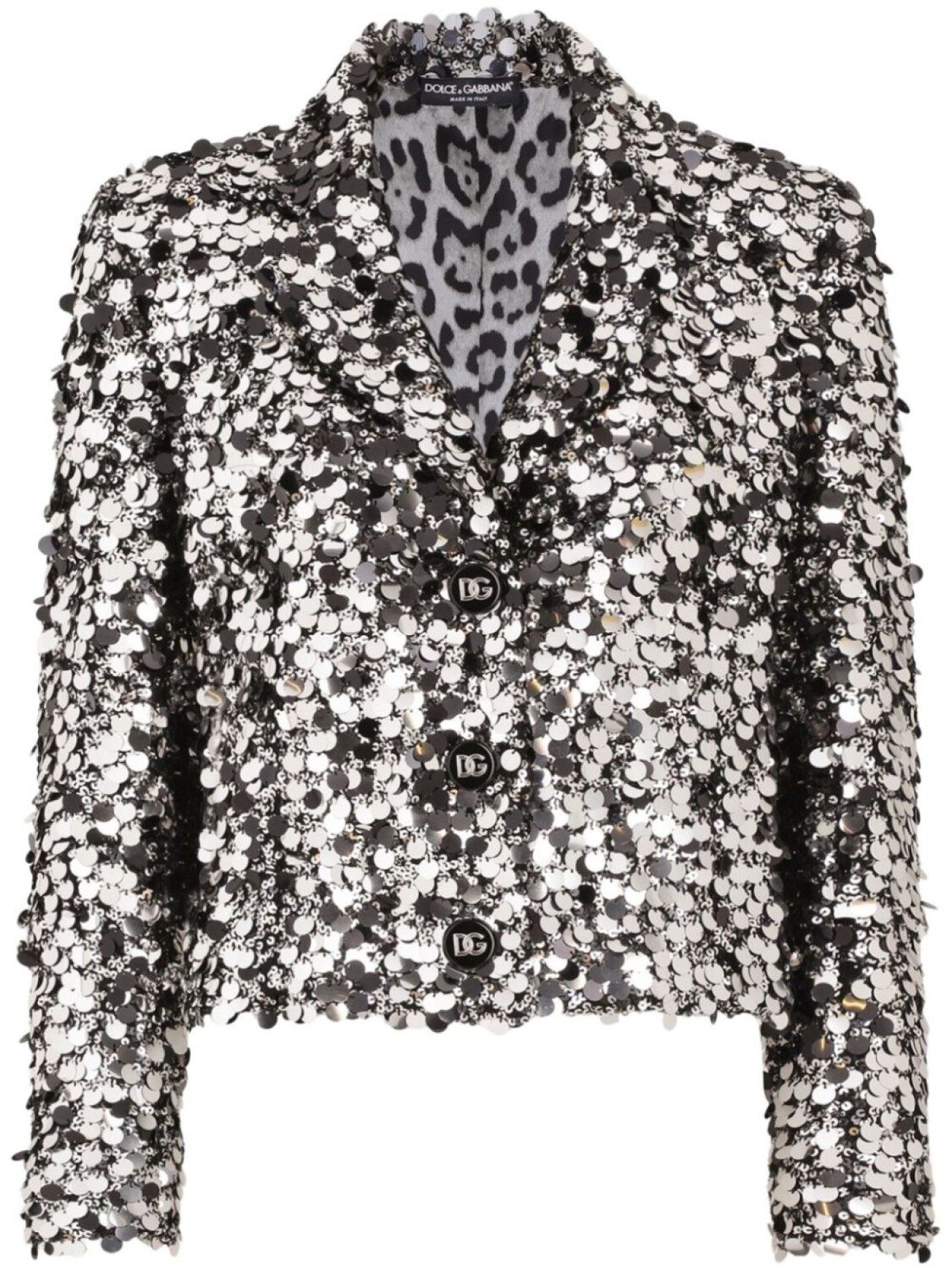 

Блейзер с пайетками Dolce & Gabbana, серебряный