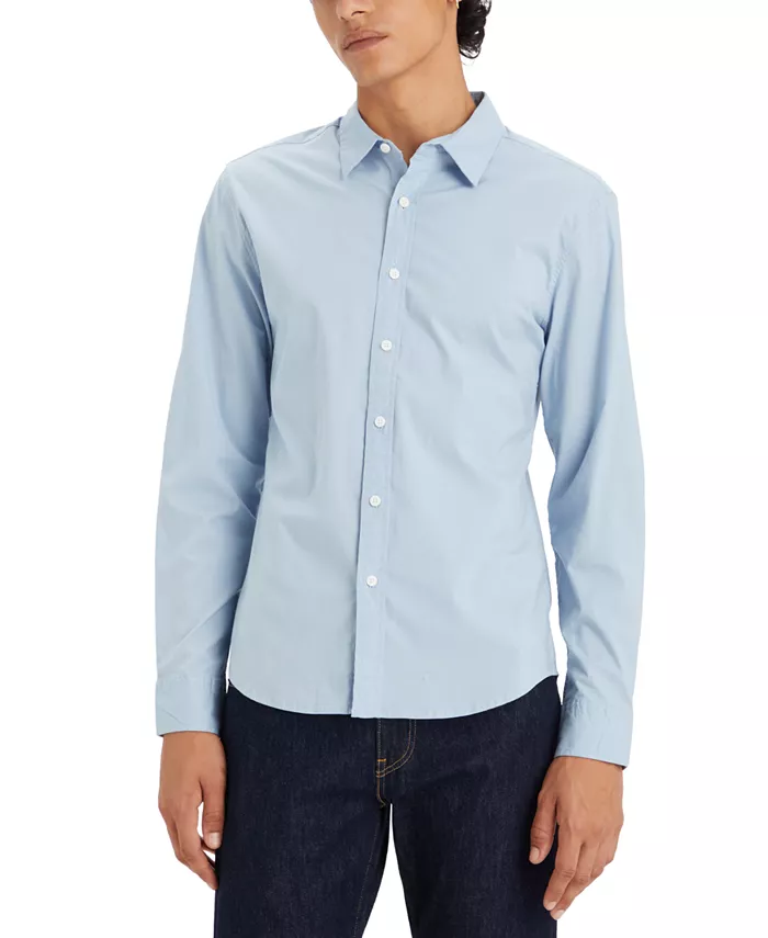 

Мужская рубашка Battery Housemark Slim-Fit с эластичной тканью Levi's, синий