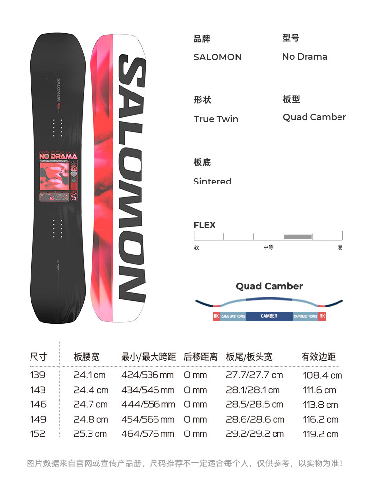 

Salomon Сноуборд 2026 Freestyle HUCK KNIFE NO DRAMA, белое основание, 152 см