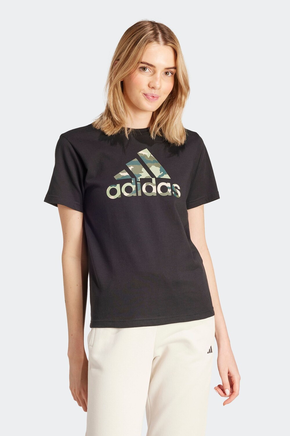 

Футболка камуфляжная из 100% хлопка Adidas, черный