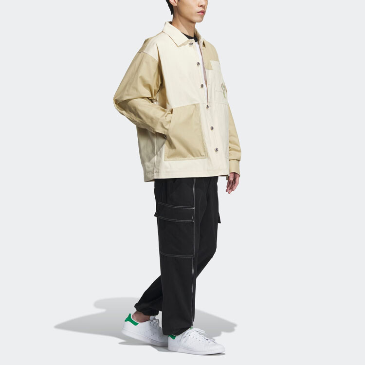 Куртка-рубашка Adidas Originals, бежевый — фото 4