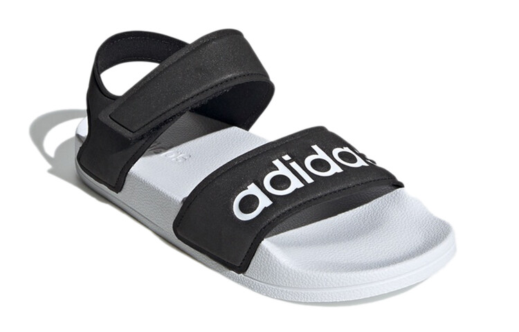 Детские сандалии Adilette Series Kids, черные/белые Adidas — фото 3