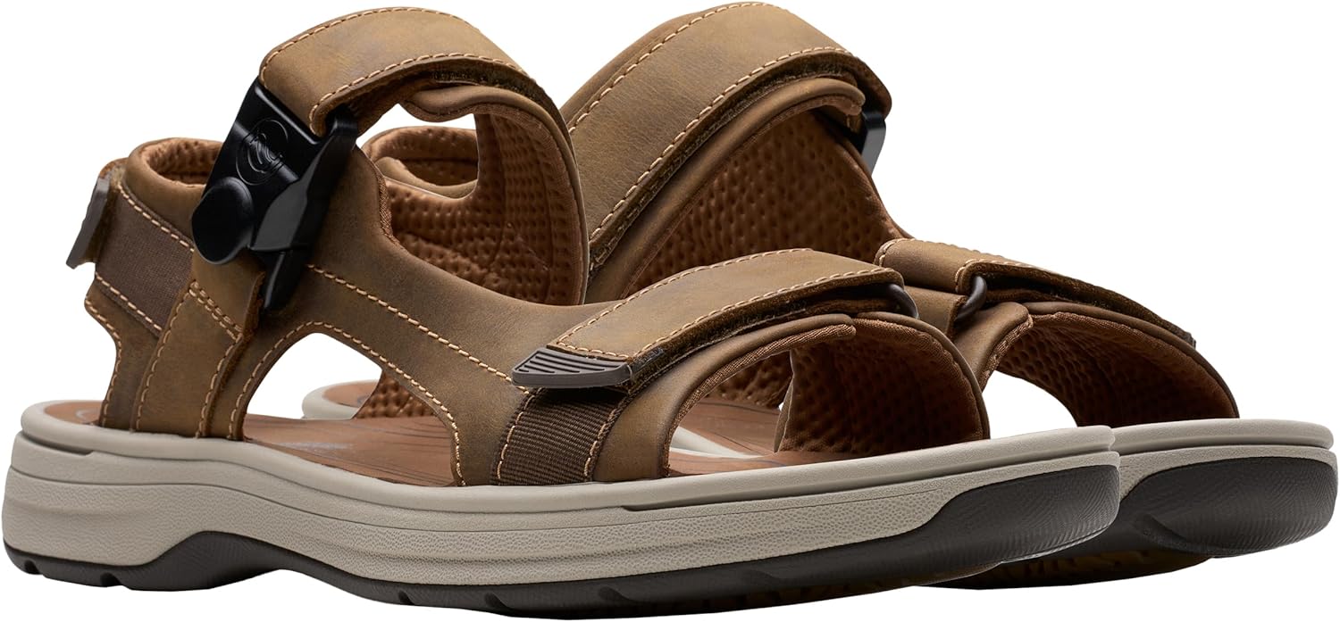 Мужские сандалии Clarks, удобные сандалии, Saltway Trail, коричневый — фото 4