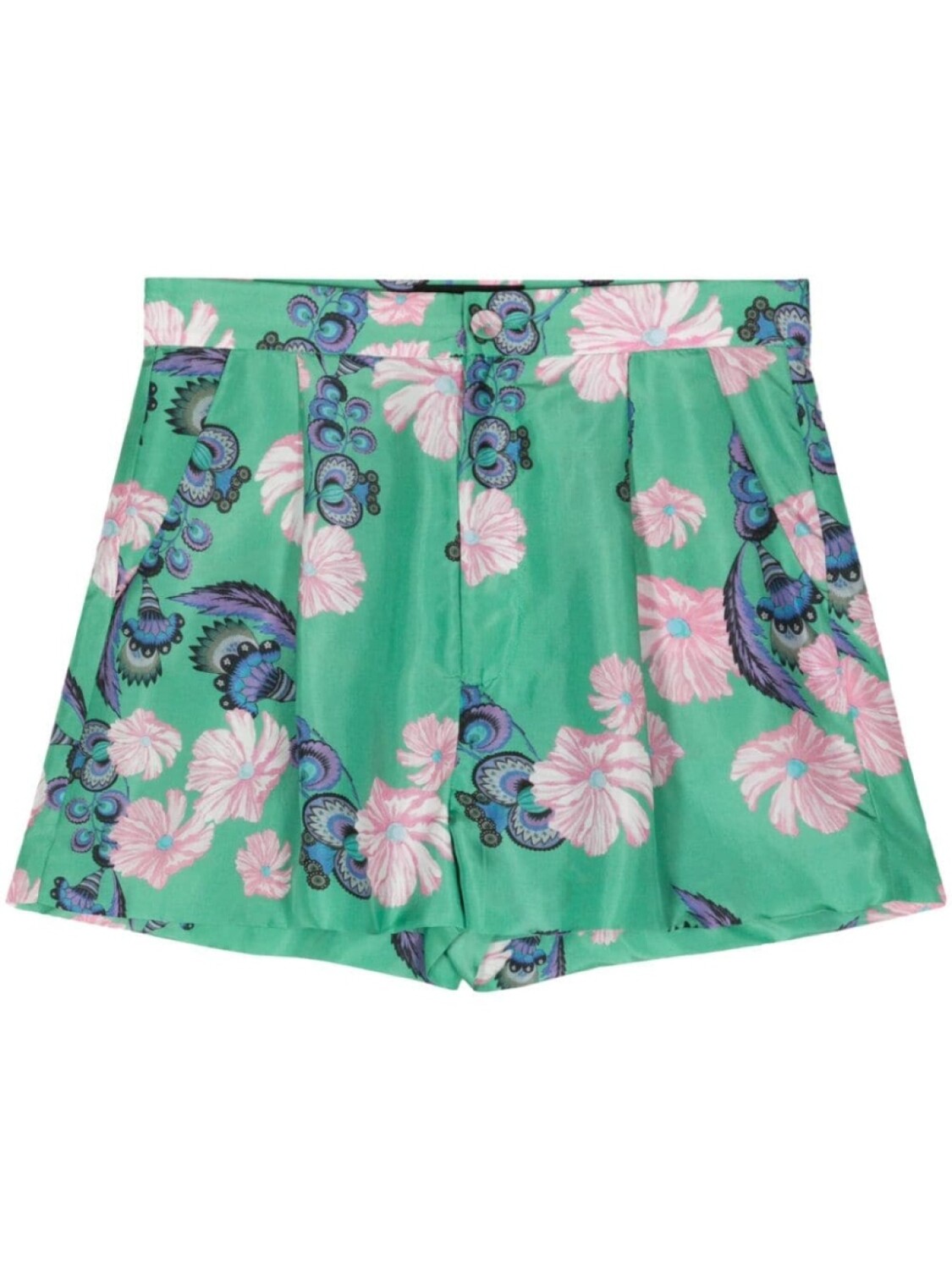 

Шелковые шорты Eden Cynthia Rowley, зеленый