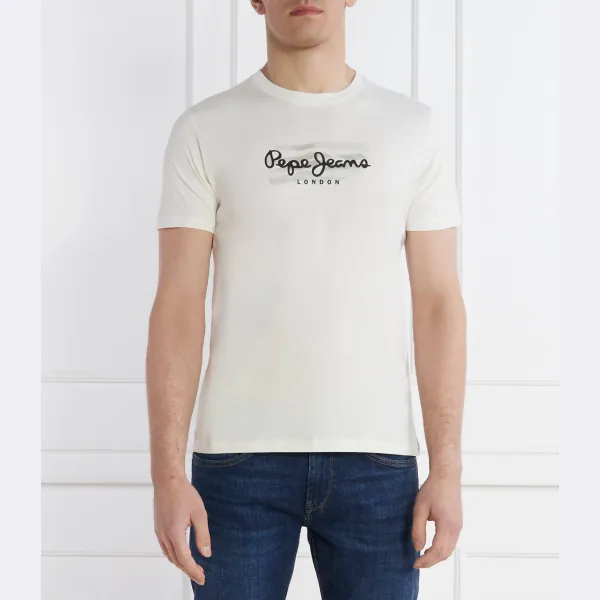 

Футболка классического кроя Castle Pepe Jeans London, экрю