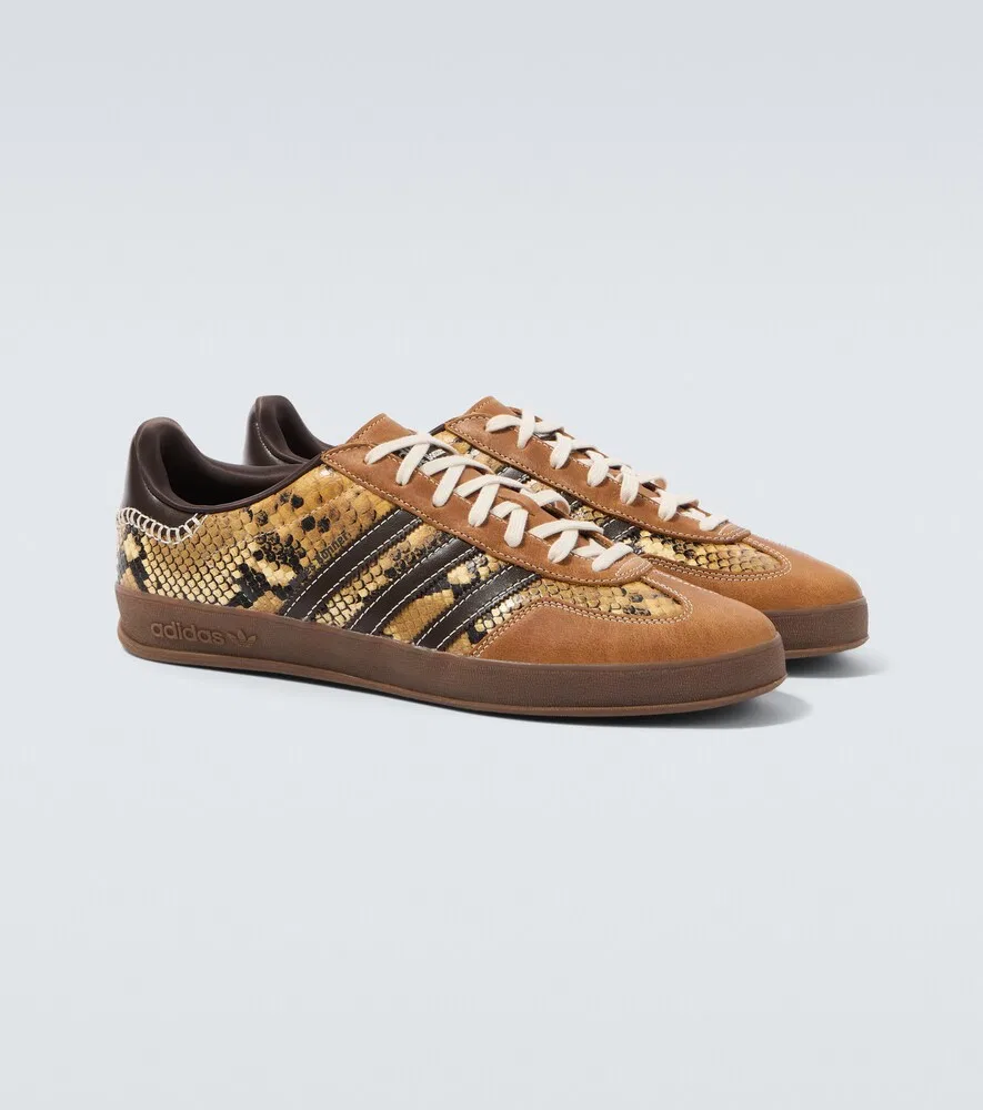 Кожаные кроссовки x Wales Bonner Gazelle Adidas, коричневый