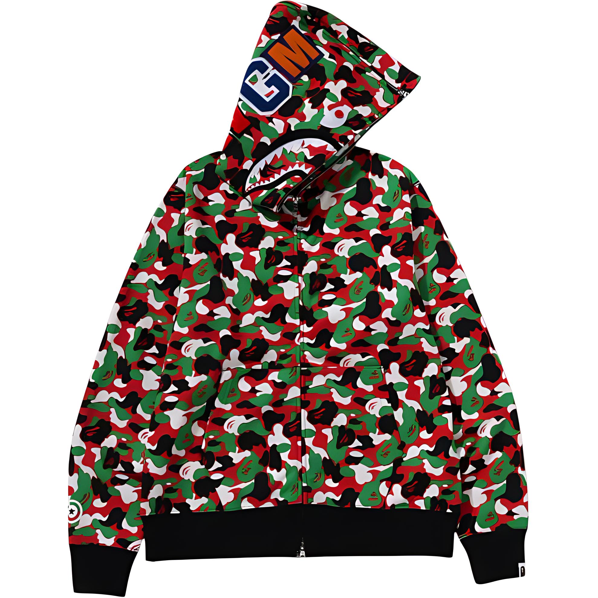

Куртка Bape Store Dubai Separate Shark Full Zip Hoodie A BATHING APE, мультиколор