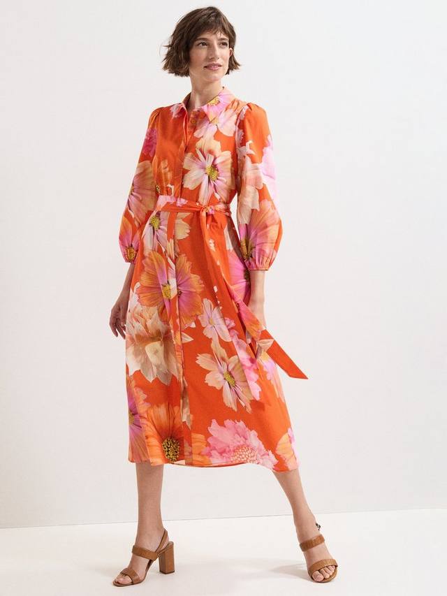 

Платье миди Kristina Floral Phase Eight, Orange