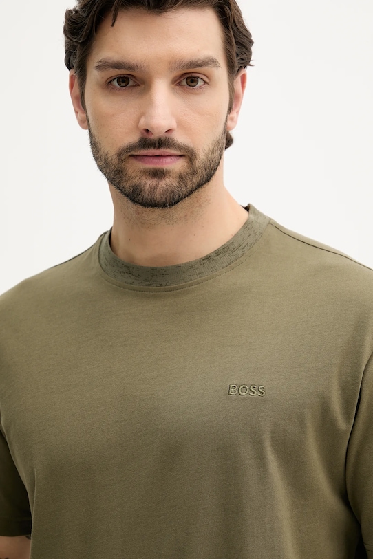 Футболка te tirecollar из хлопка BOSS Orange, зеленый — фото 3