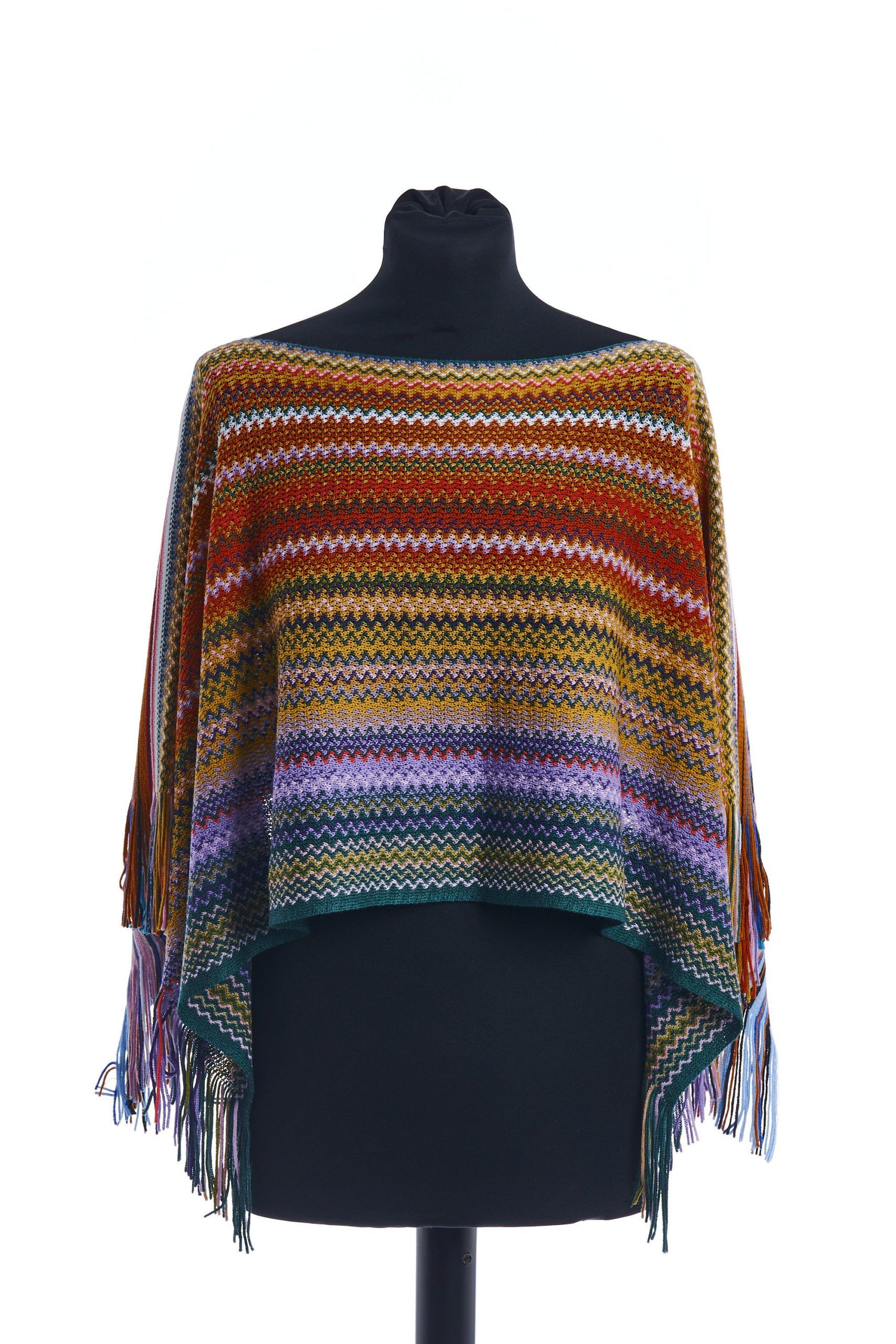 

Женское пончо из разноцветной шерсти Missoni