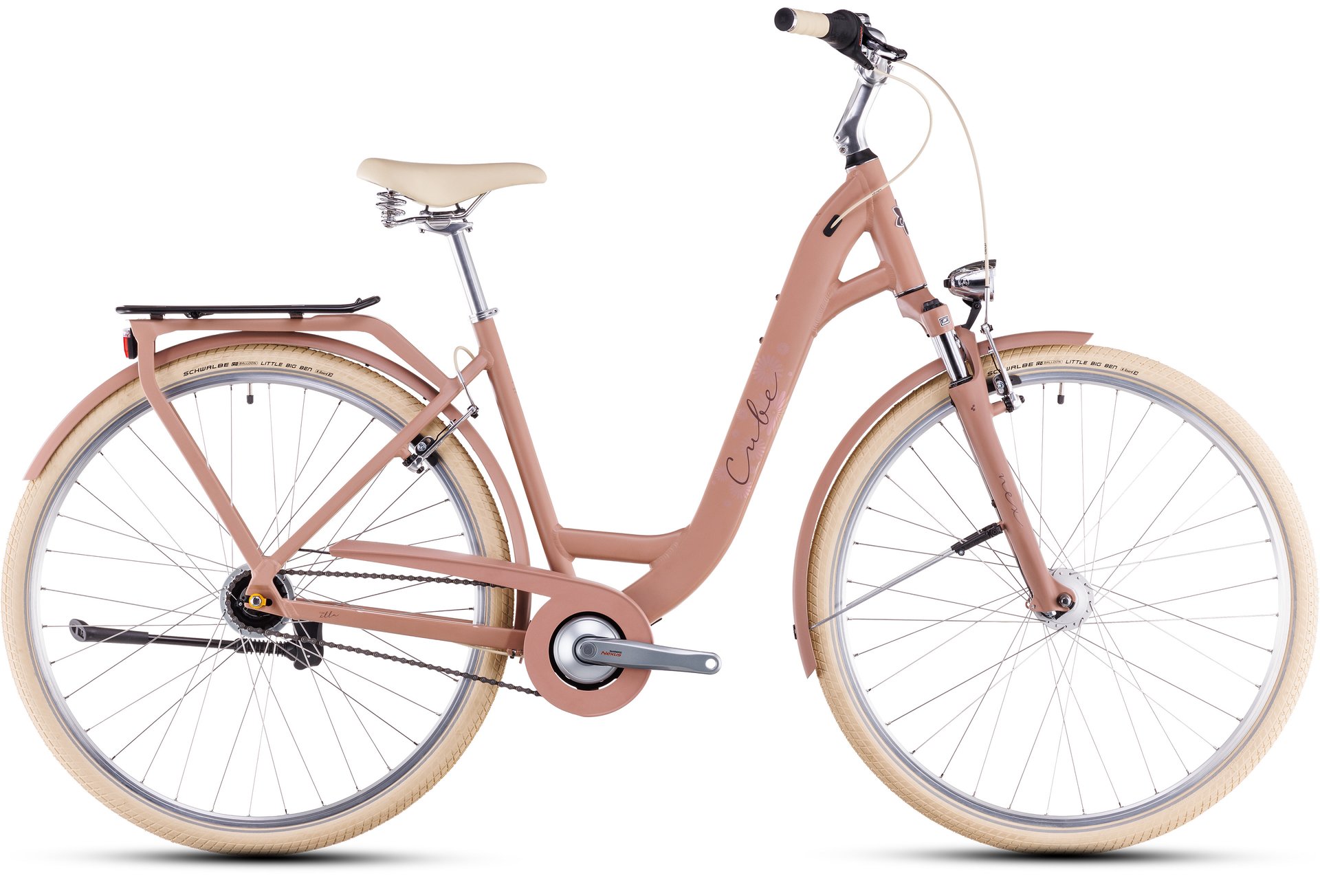

Городской велосипед Cube Ella - 28 дюймов - Tiefeinsteiger - 2025, цвет Pink|oldpink´n´plum